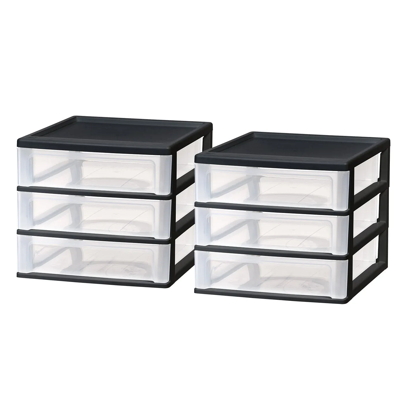 3-Drawer Desktop-Organizer Plastic-Drawer 2 Pack