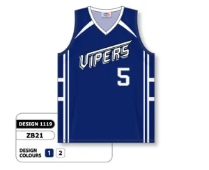 Athletic Knit Custom Sublimated Basketball Jersey Design 1119