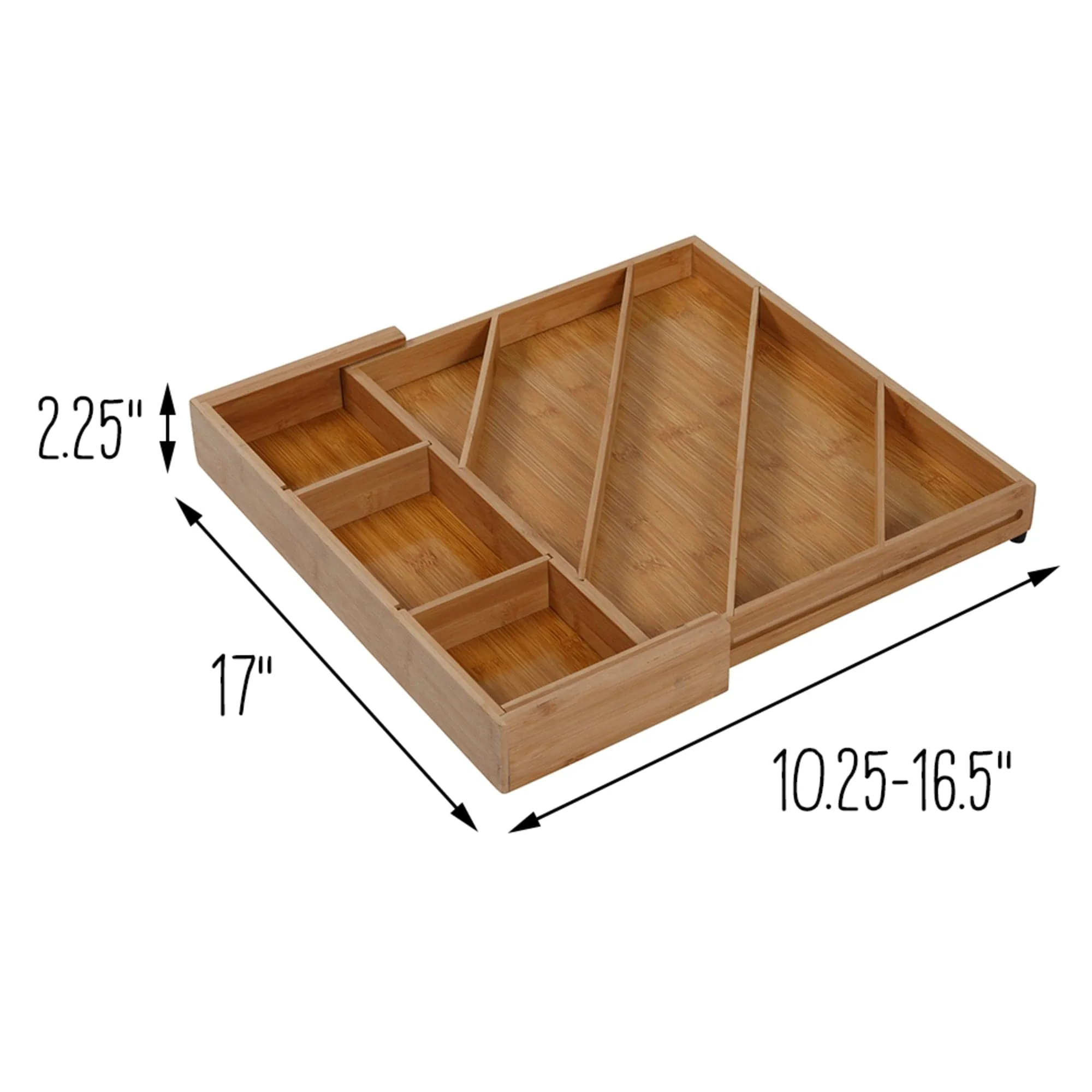 Bamboo Diagonal Drawer Organizer