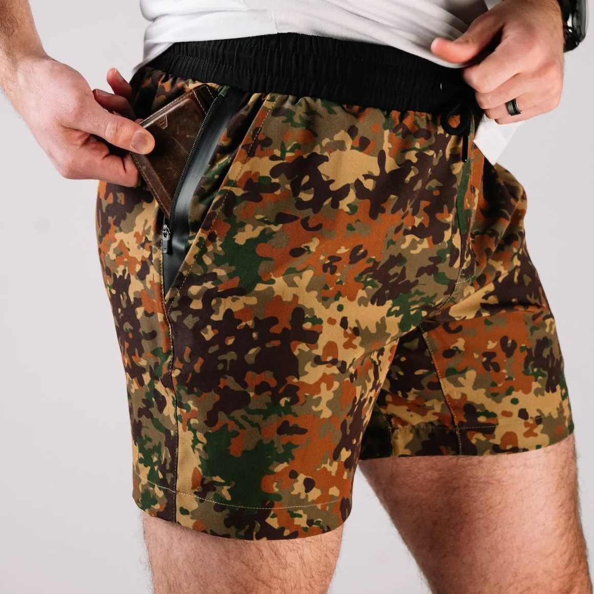 Carrier Training Shorts - Flecktarn Camo 5"