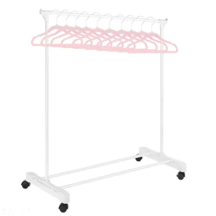 Children's Garment Rack™ - New Rolling Feature (Includes 10 Velvet Hangers)