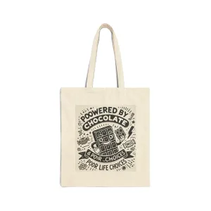Funny Chocolate-Powered Tote Bag- Easter Tote - Unapologetic Apparel
