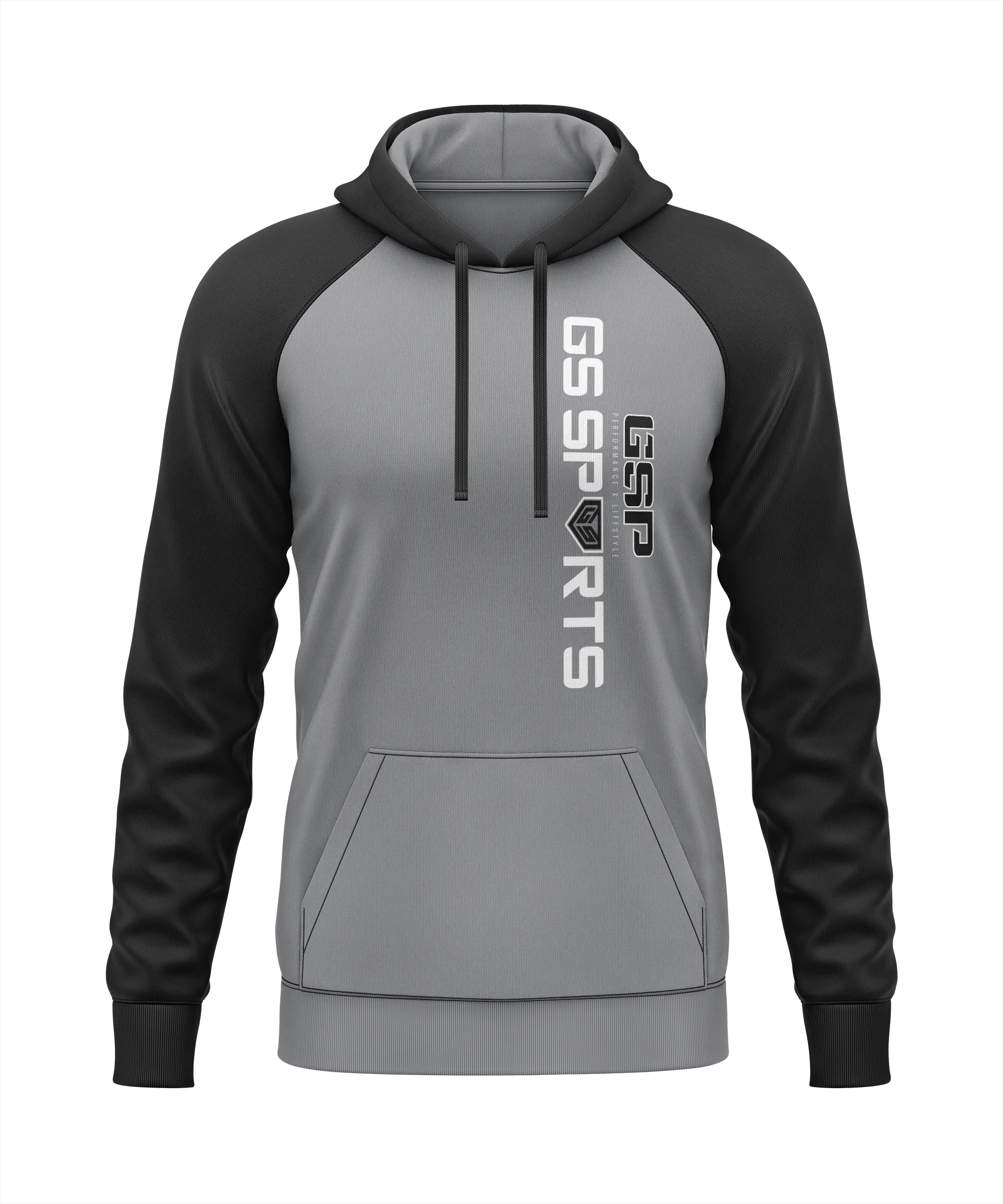 GS Sports Vertical 2 Tone Fleece Hoodie