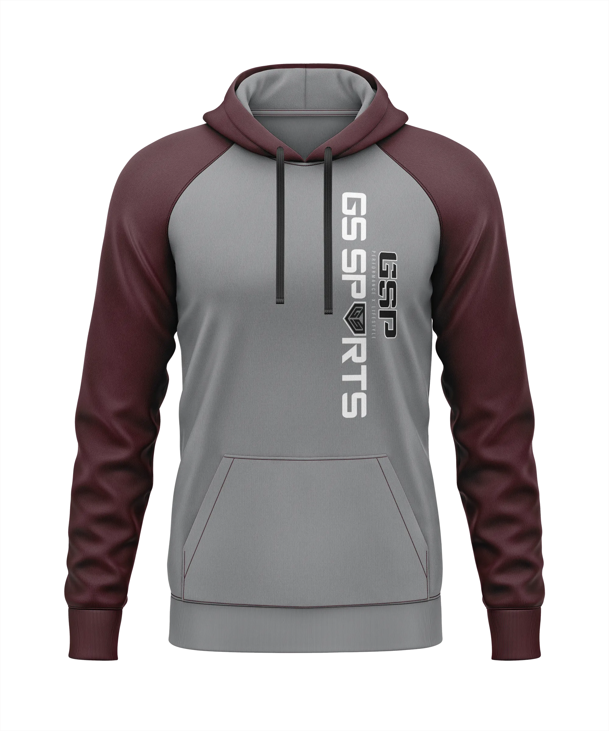 GS Sports Vertical 2 Tone Fleece Hoodie