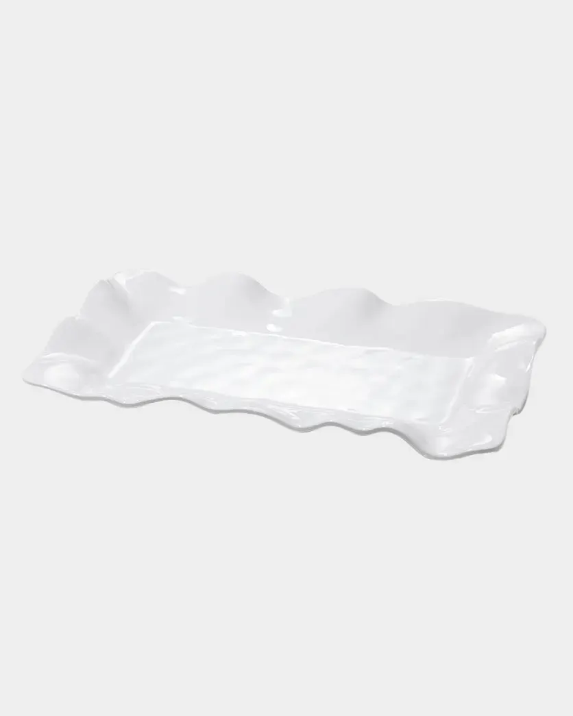 Havana Rectangle Long Platter White