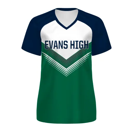Holloway Ladies Freestyle Semi-Sublimated Raglan Tee-Navy