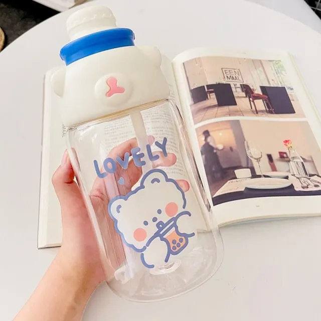 Kawaii Jumbo Bear Water Bottle 1200ml