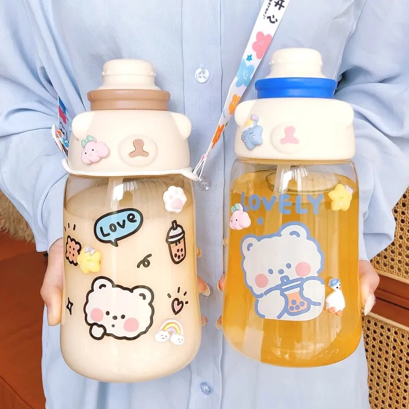 Kawaii Jumbo Bear Water Bottle 1200ml