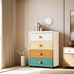 Kuber Industries (Set of 2) 5-Layer Multi Storage Drawer Organizer - Cabinet & Chest Of Drawers For Storage - Big Size Plastic Rack -Multicolor