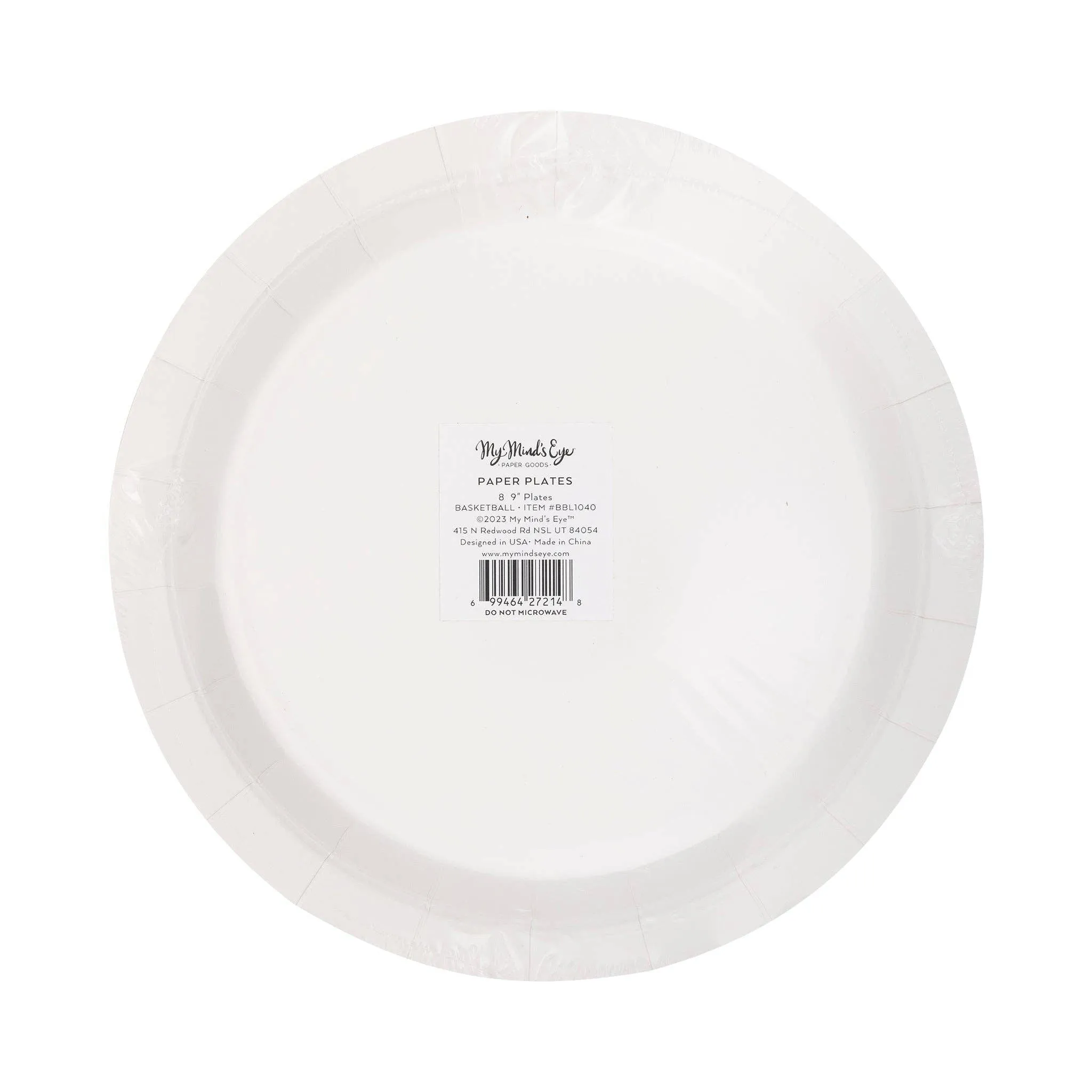 My Mind’s Eye - BBL1040 - 9" Basketball Paper Plate