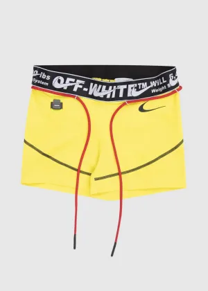NIKE X OFF-WHITE: WOMEN'S TRAINING SHORTS [YELLOW]