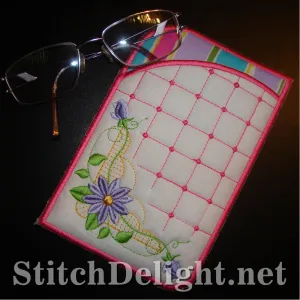 SD1228 Floral eyeglass case