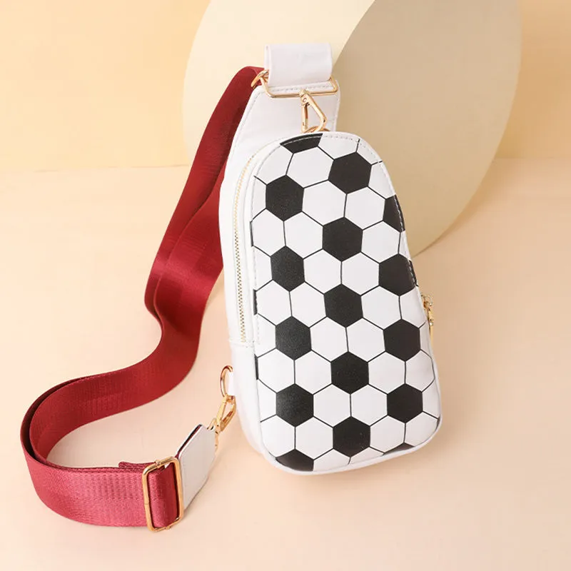 Sling Bag For Women Outing Sports Printing Leather Crossbody Bag