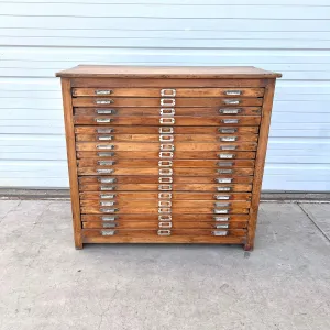 Vintage 18 Drawer Printer's Cabinet