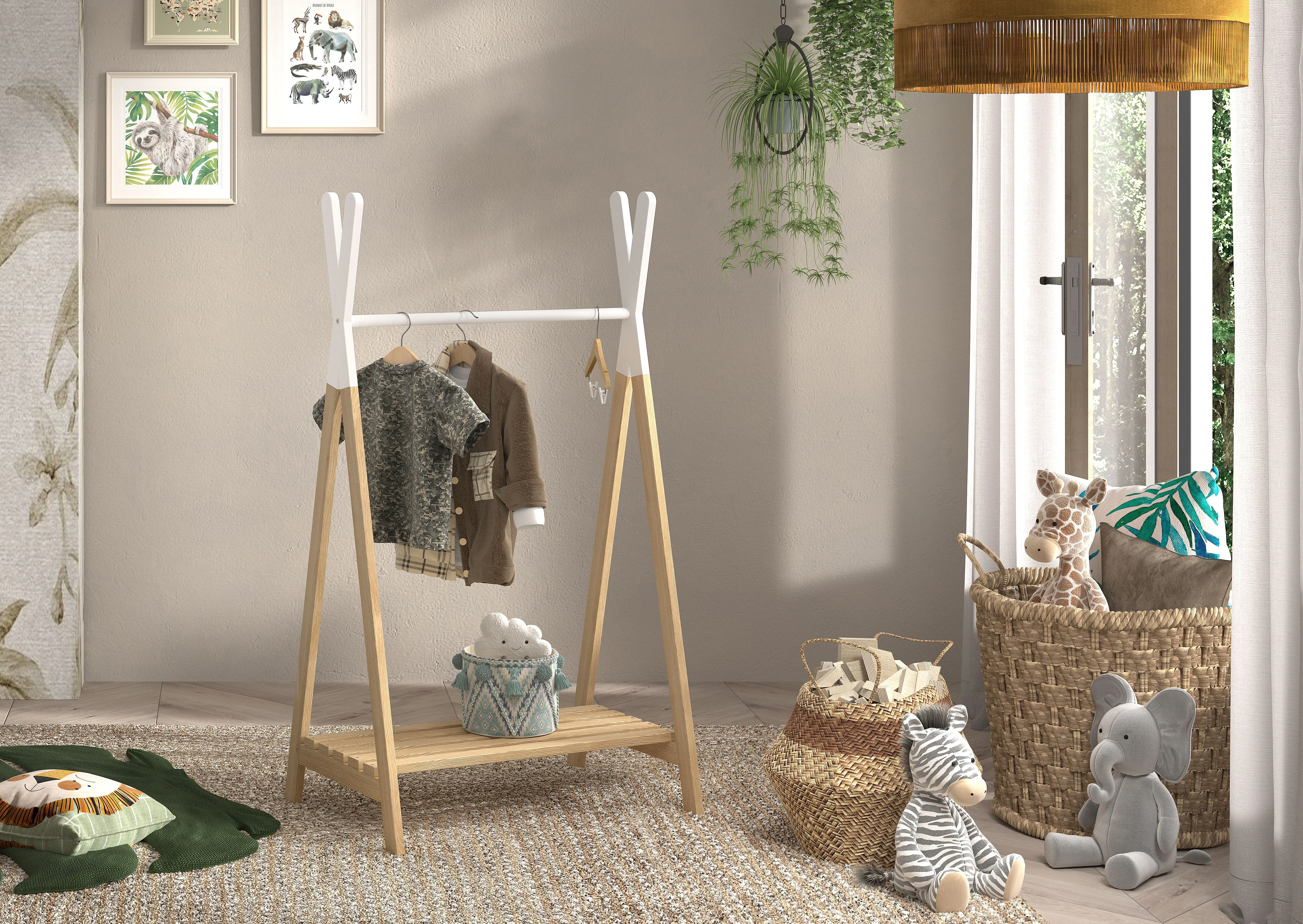 Vipack Kiddy Clothing Rack White