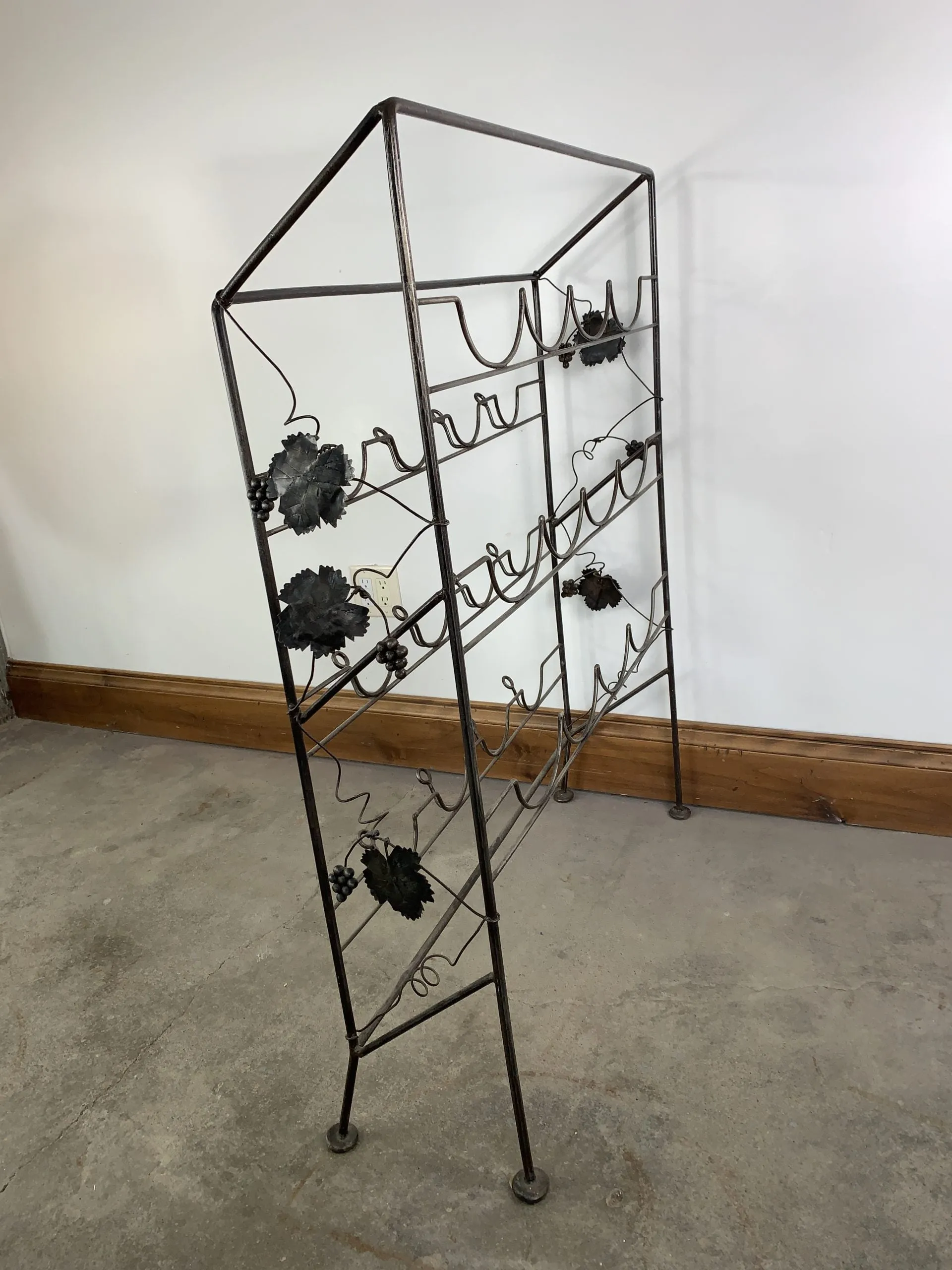 Wine Rack, Iron, Three Shelf