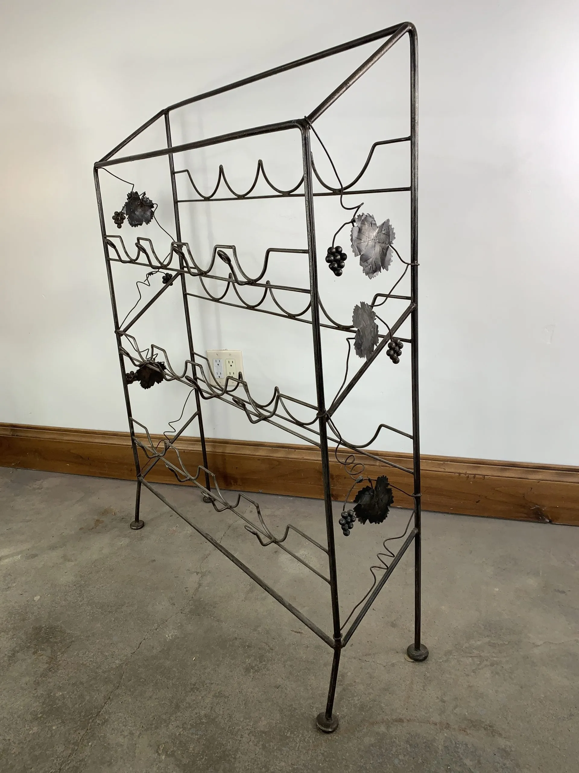 Wine Rack, Iron, Three Shelf