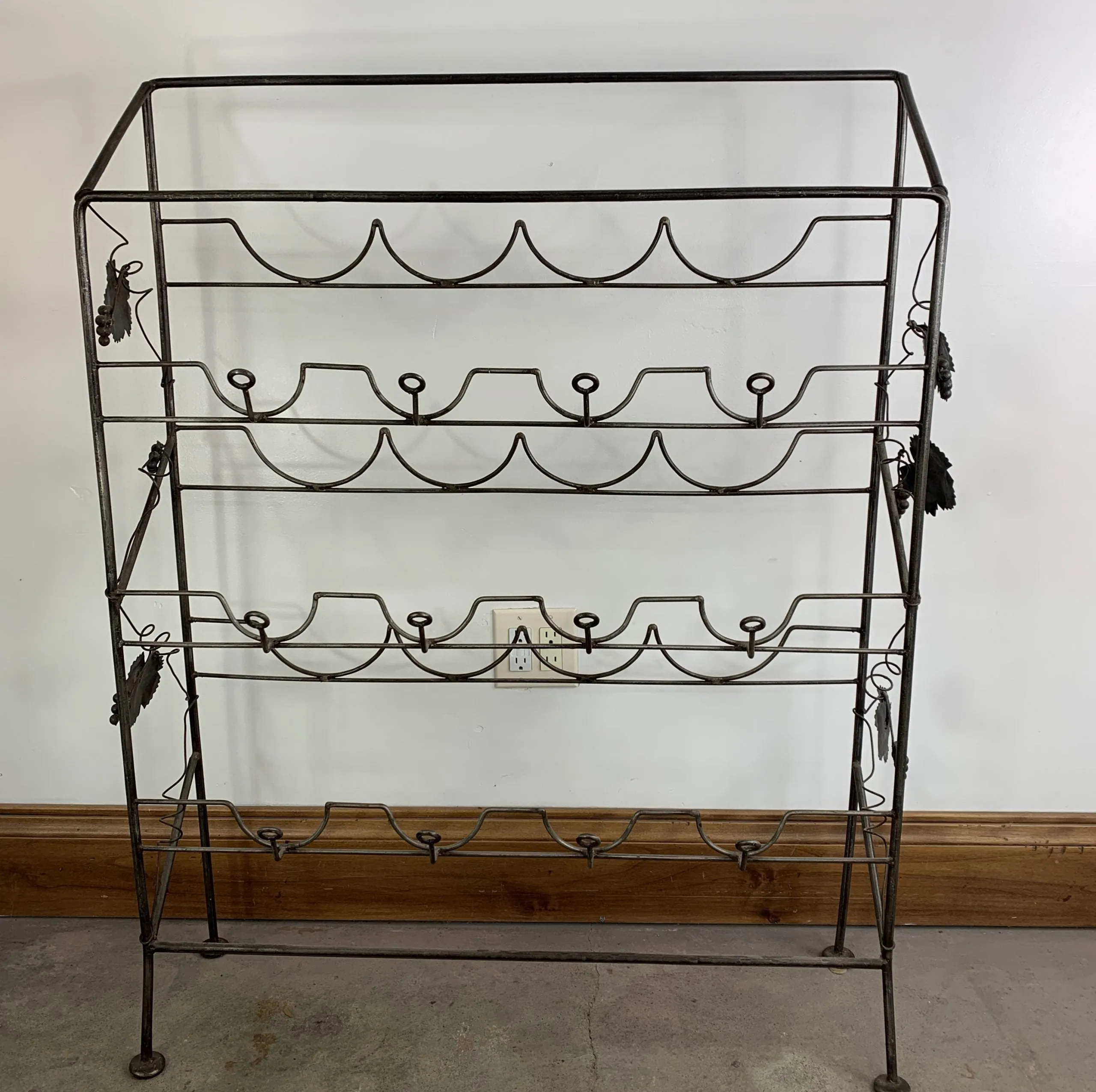 Wine Rack, Iron, Three Shelf