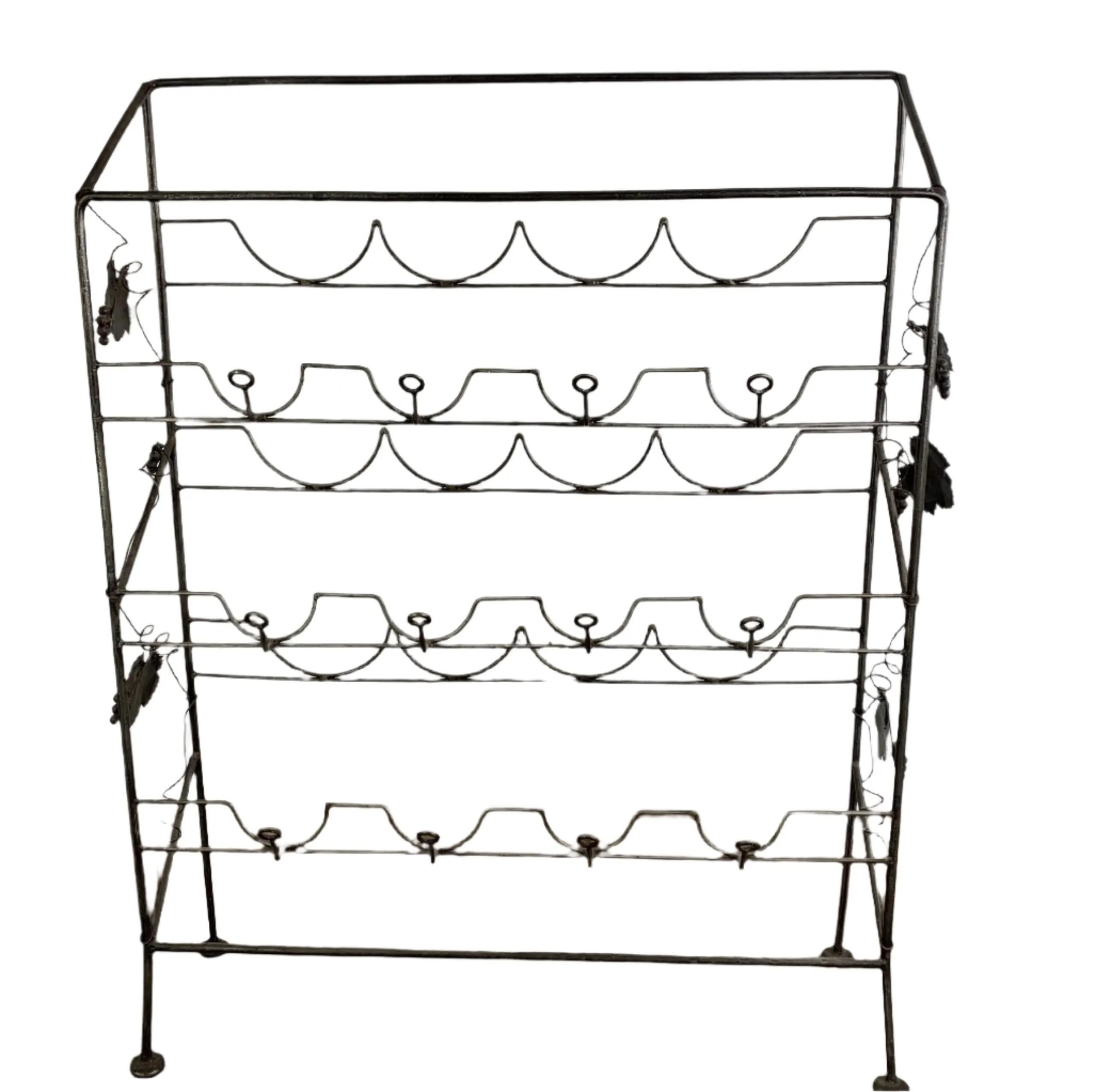 Wine Rack, Iron, Three Shelf