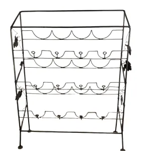 Wine Rack, Iron, Three Shelf